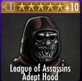 League Of Assassins Adept Hood Maxed Out